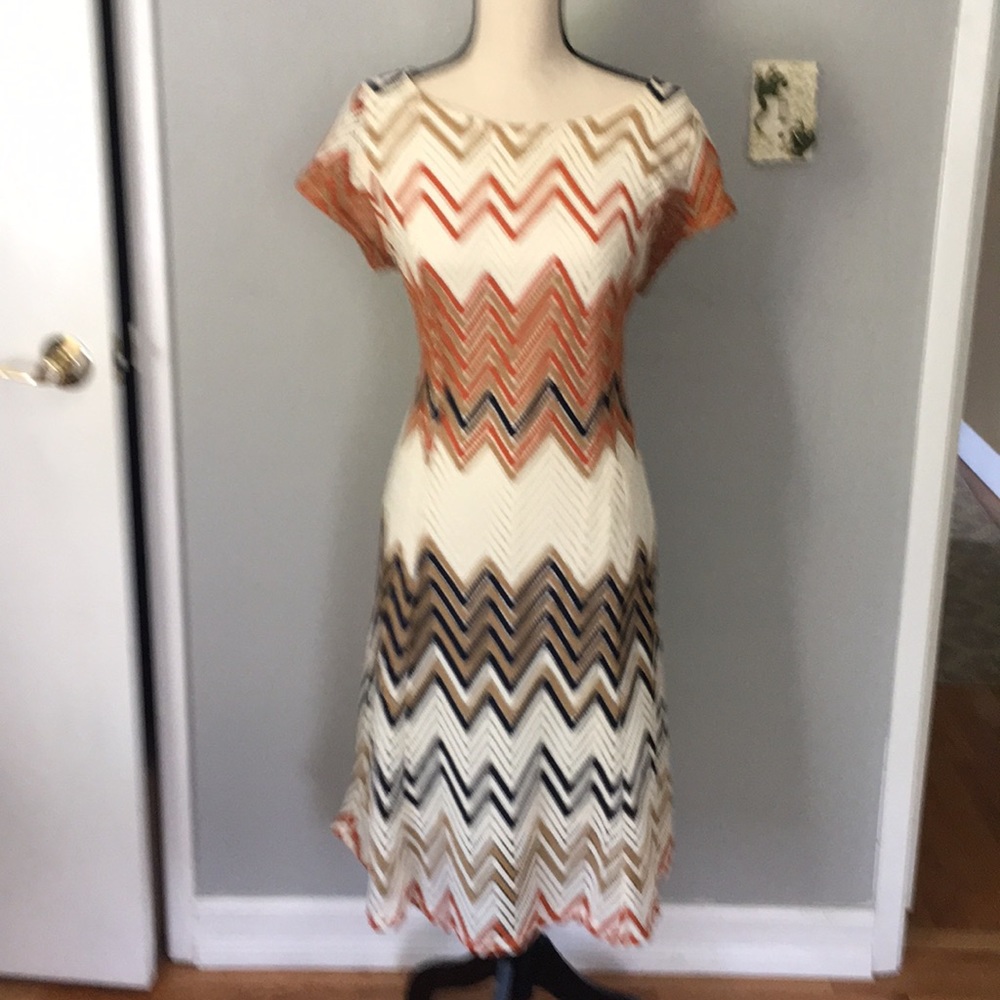 Knit dress with satin like underslip